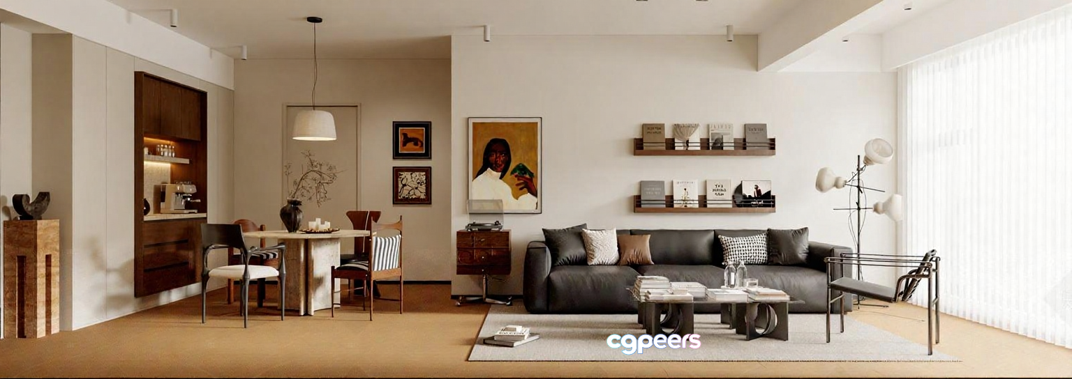 Modern Living Room 3D Model - 20340 - CORONA Render Modern Living Room 3D Model - 20340 - CORONA Render