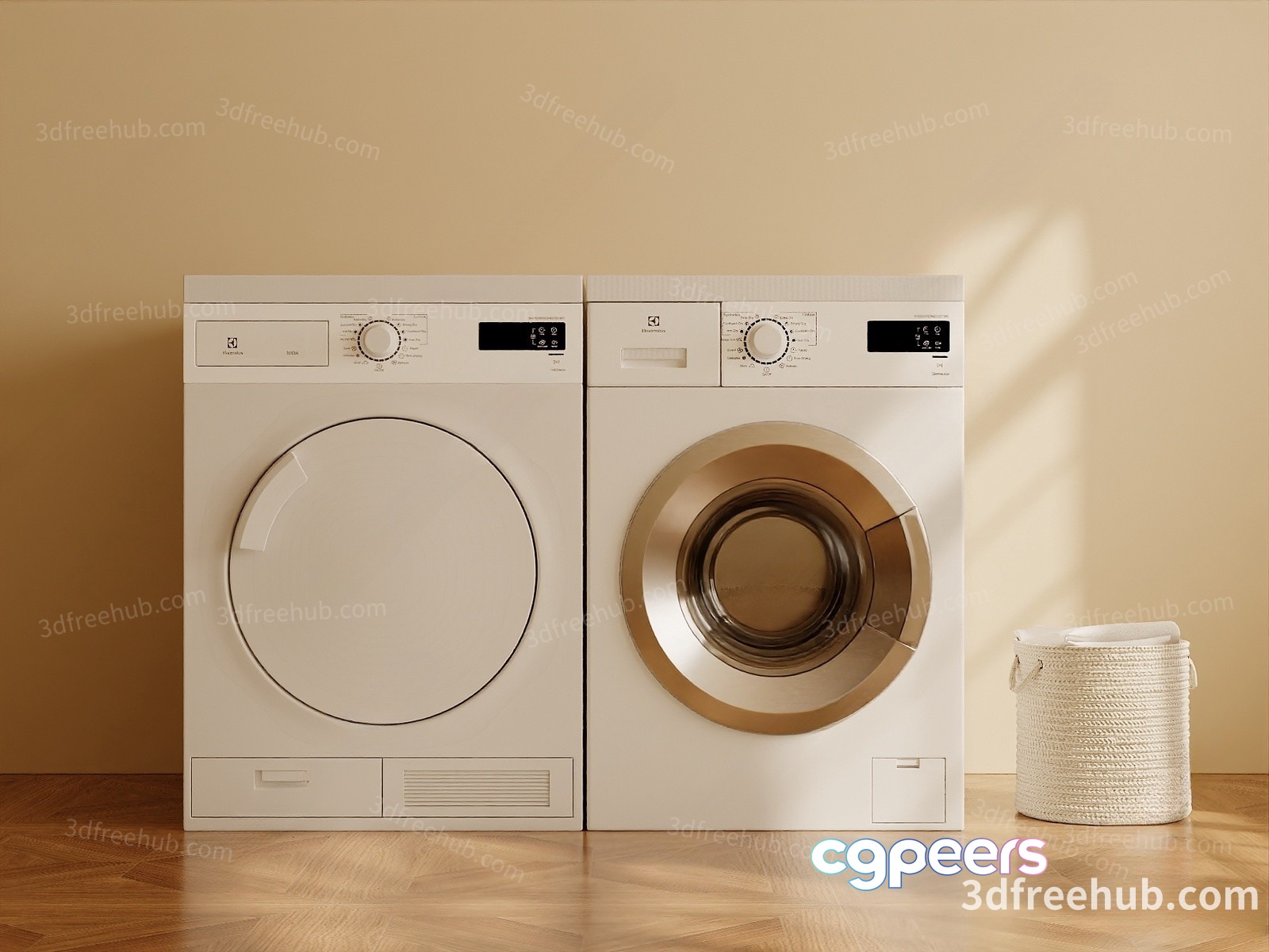 Modern Washing Machine 3D Model - 18554 - VRAY Render