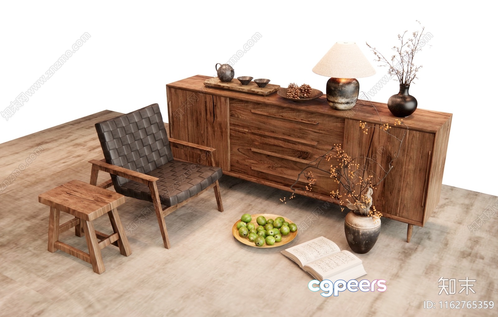 Cozy Living Room 3D Model - 3491 - VRAY Render