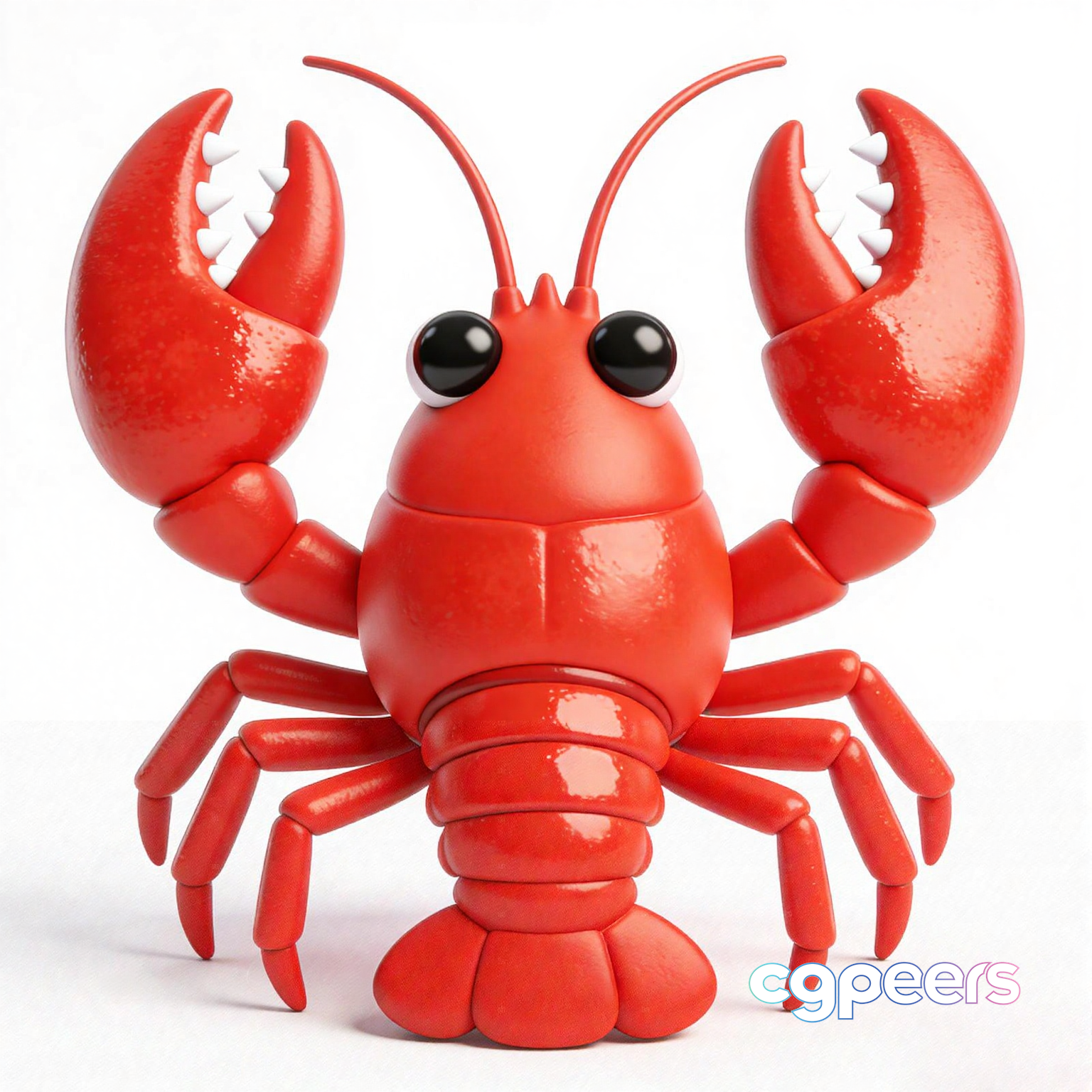 A Red Plastic Lobster 3D Model - 12789 - VRAY Render A Red Plastic Lobster 3D Model - 12789 - VRAY Render
