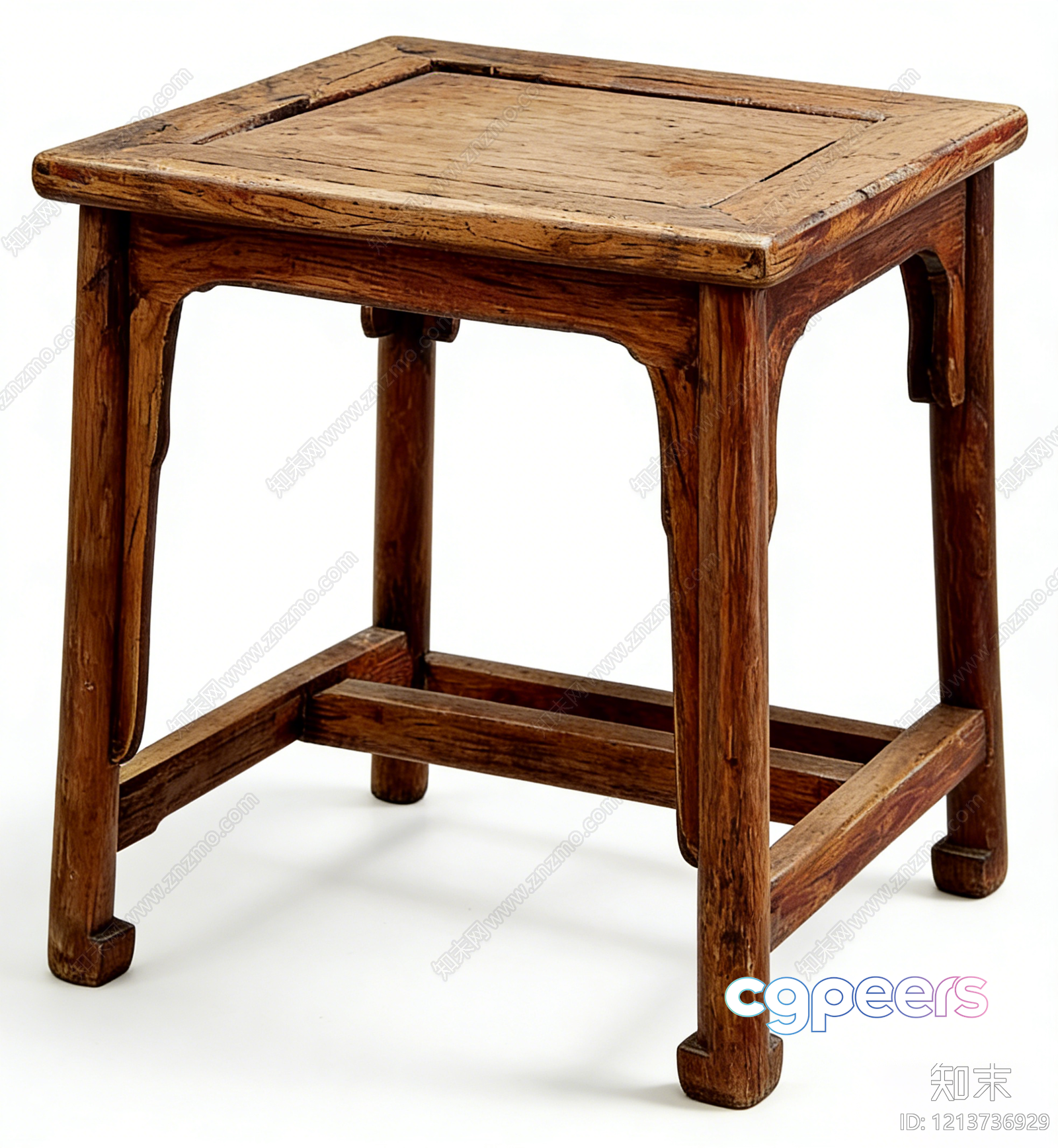 Small Wooden Table 3D Model - 16641 - VRAY Render