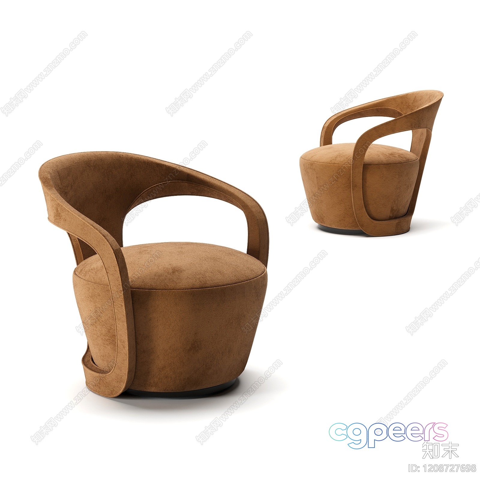 Modern Brown Chair 3D Model - 7947 - CORONA Render