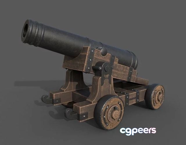 3D Game Assets - Medieval cannon Low-poly 3D Game Assets - Medieval cannon Low-poly