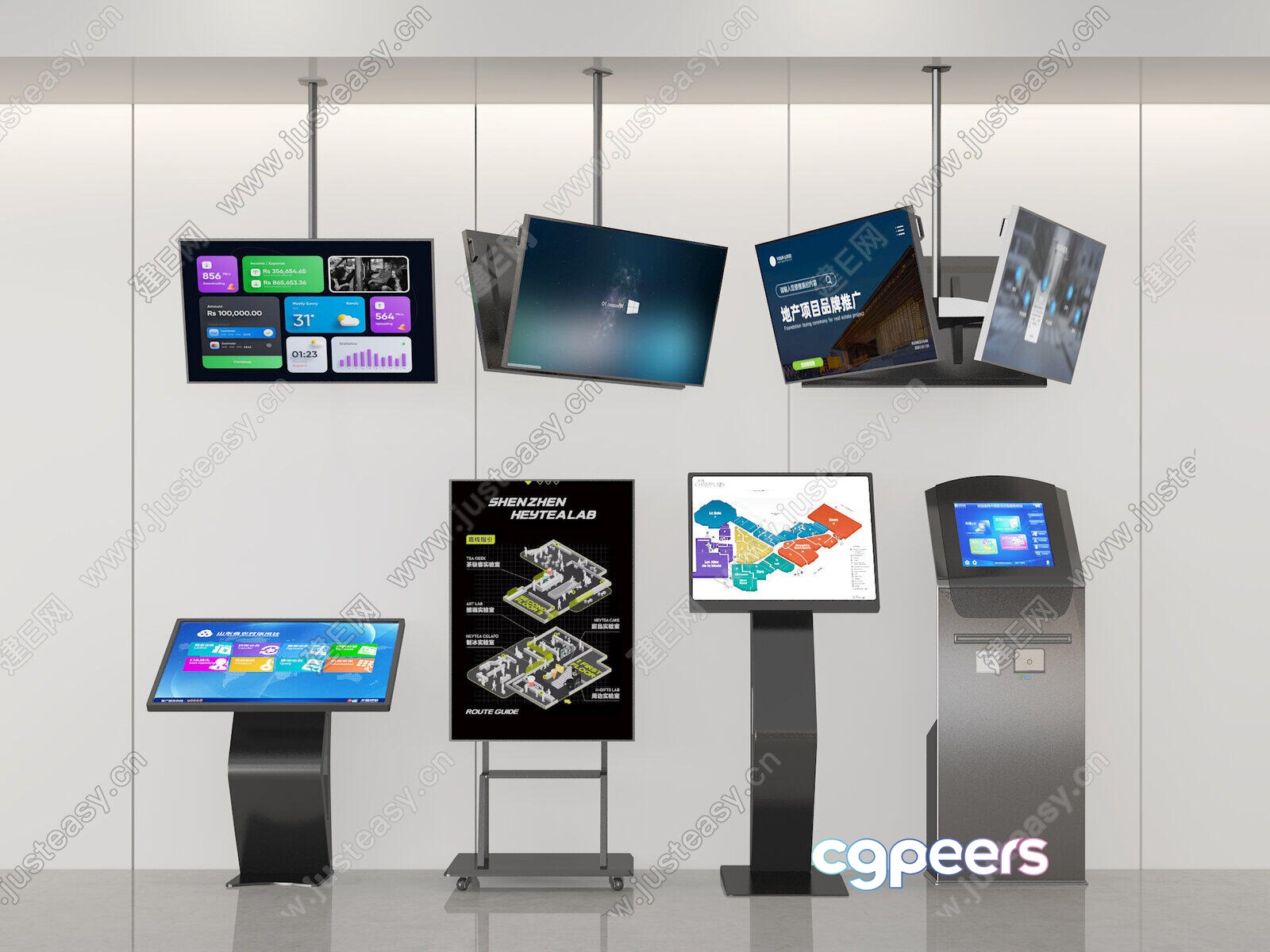 Modern Digital Signage 3D Model - 17093 - VRAY Render Modern Digital Signage 3D Model - 17093 - VRAY Render
