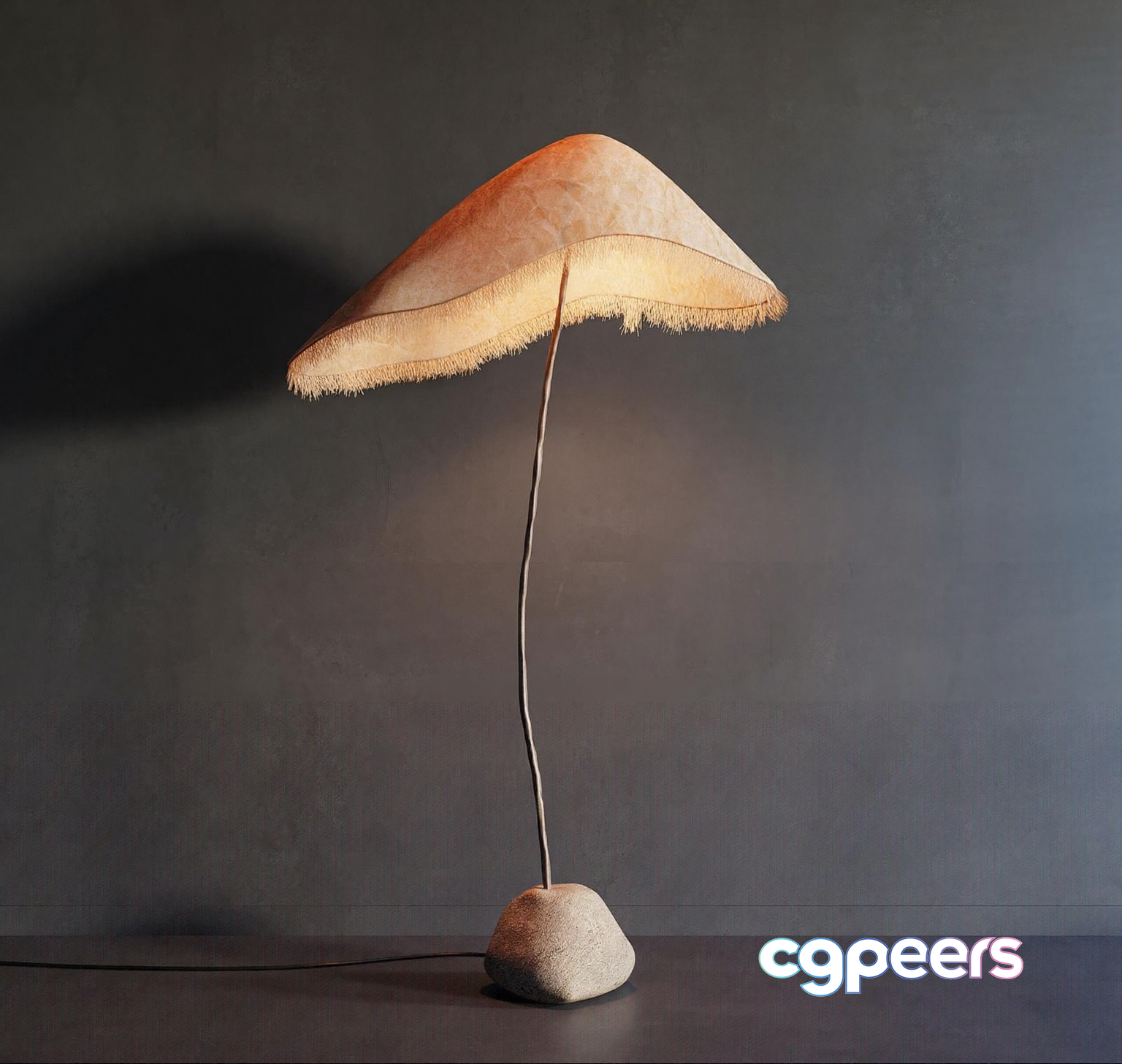 A Table Lamp With A Unique Design 3D Model - 2567 - VRAY Render