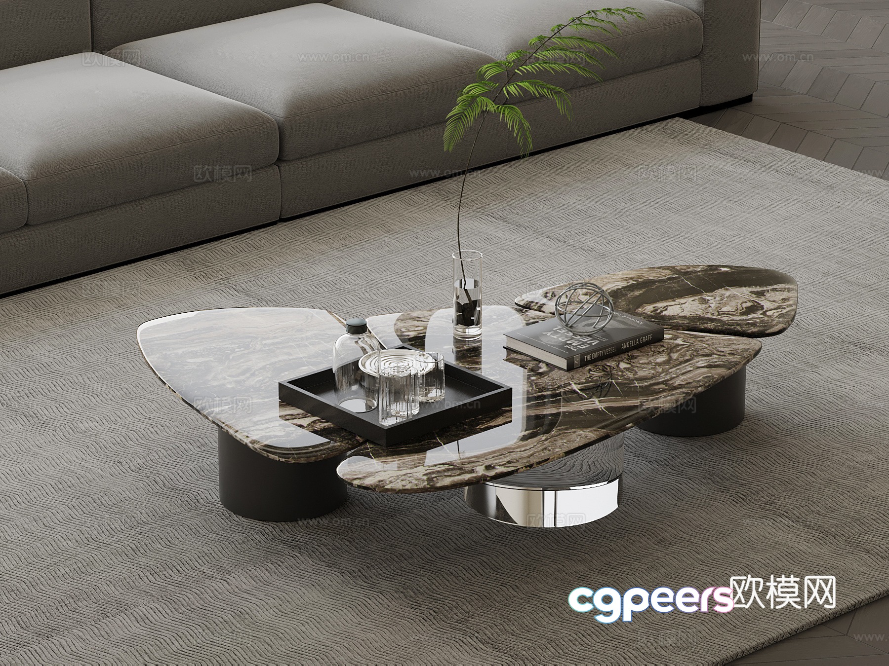 Modern Living Room 3D Model - 22523 - VRAY Render Modern Living Room 3D Model - 22523 - VRAY Render