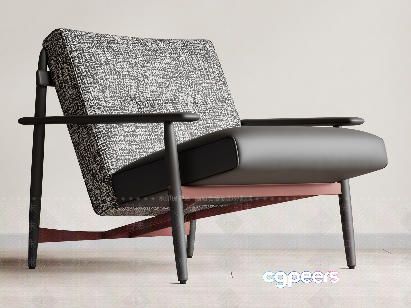 Mid-Century Modern Chair 3D Model - 19133 - VRAY Render
