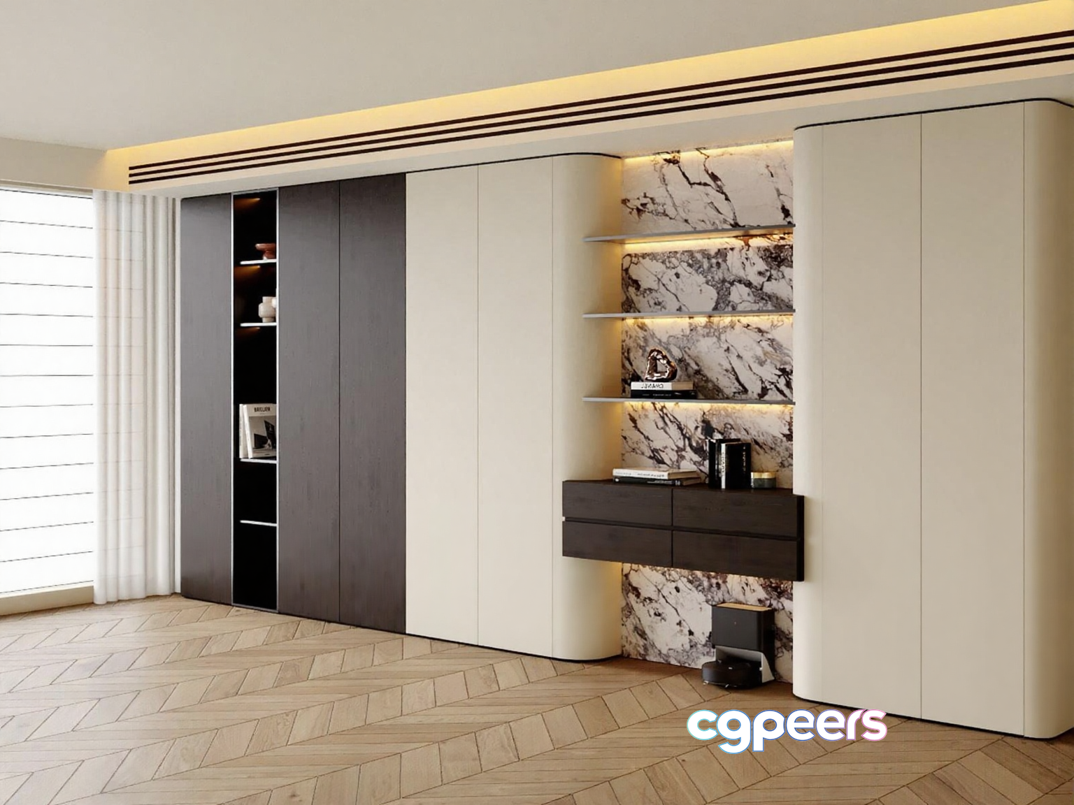 Modern Wall Unit 3D Model - 16672 - CORONA Render Modern Wall Unit 3D Model - 16672 - CORONA Render