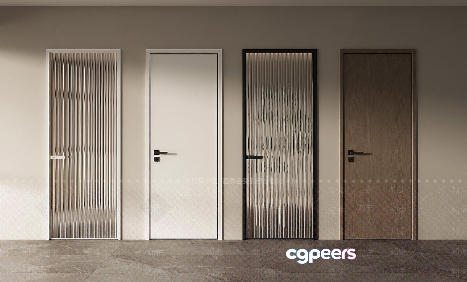 Four Doors 3D Model - 20653 - VRAY Render