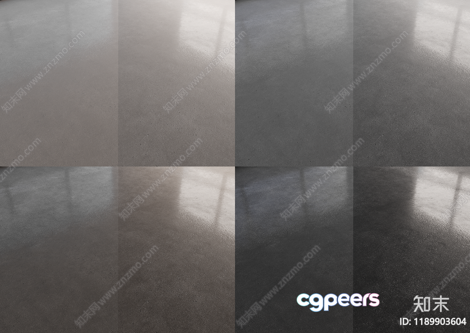 A Gray Tile Floor 3D Model - 1412 - CORONA Render