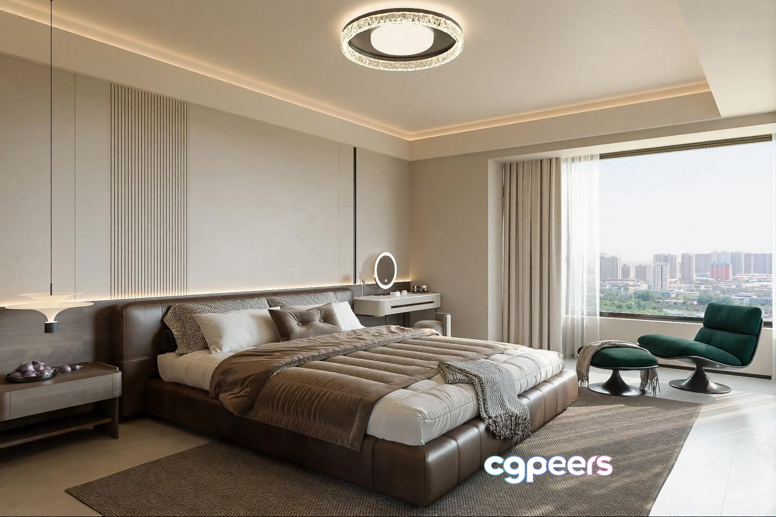 Modern Master Bedroom 3D Model - 21369 - CORONA Render Modern Master Bedroom 3D Model - 21369 - CORONA Render