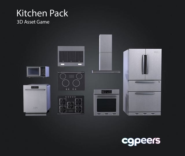 3D Game Assets - Kitchen Pack Low-poly 3D Game Assets - Kitchen Pack Low-poly