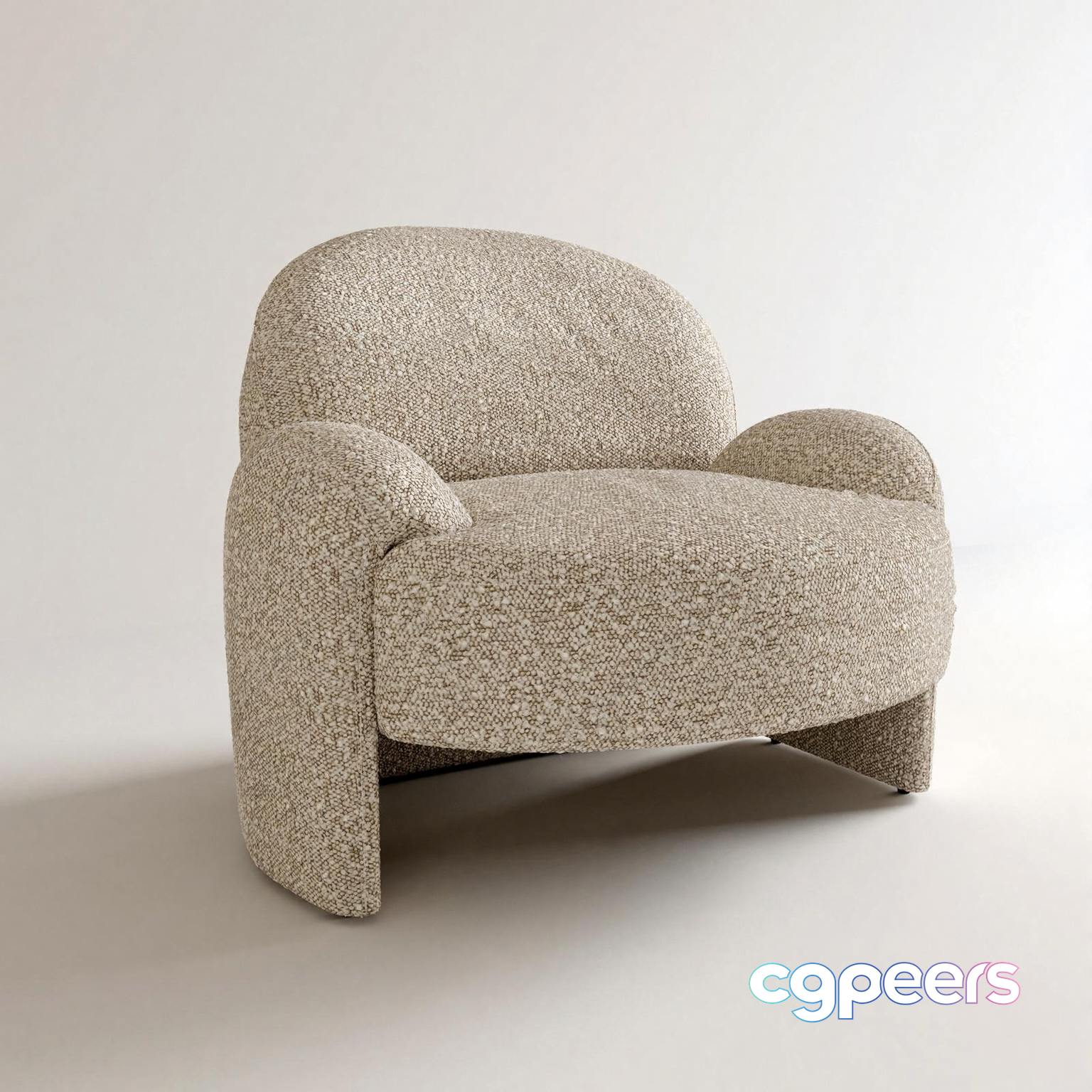 Beige Armchair 3D Model - 3566 - VRAY Render