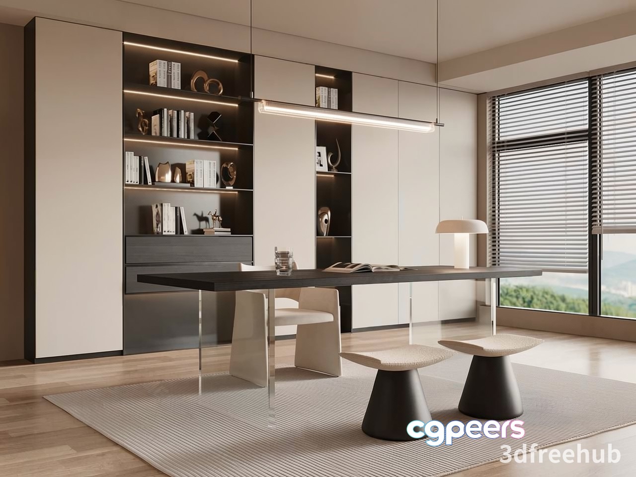 Modern Minimalist Dining Room 3D Model - 19881 - VRAY Render Modern Minimalist Dining Room 3D Model - 19881 - VRAY Render