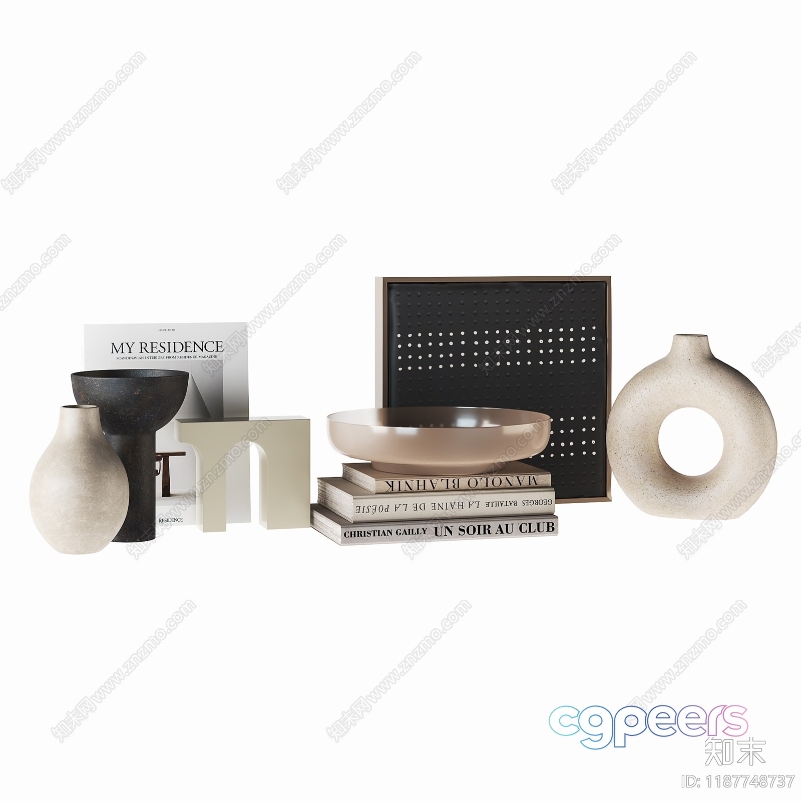 Home Decor Items 3D Model - 13584 - VRAY Render Home Decor Items 3D Model - 13584 - VRAY Render