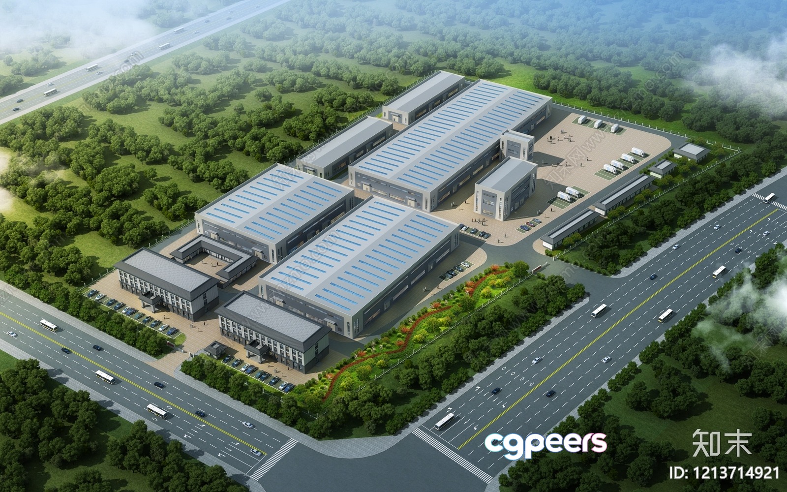 Industrial Buildings 3D Model - 14139 - VRAY Render Industrial Buildings 3D Model - 14139 - VRAY Render