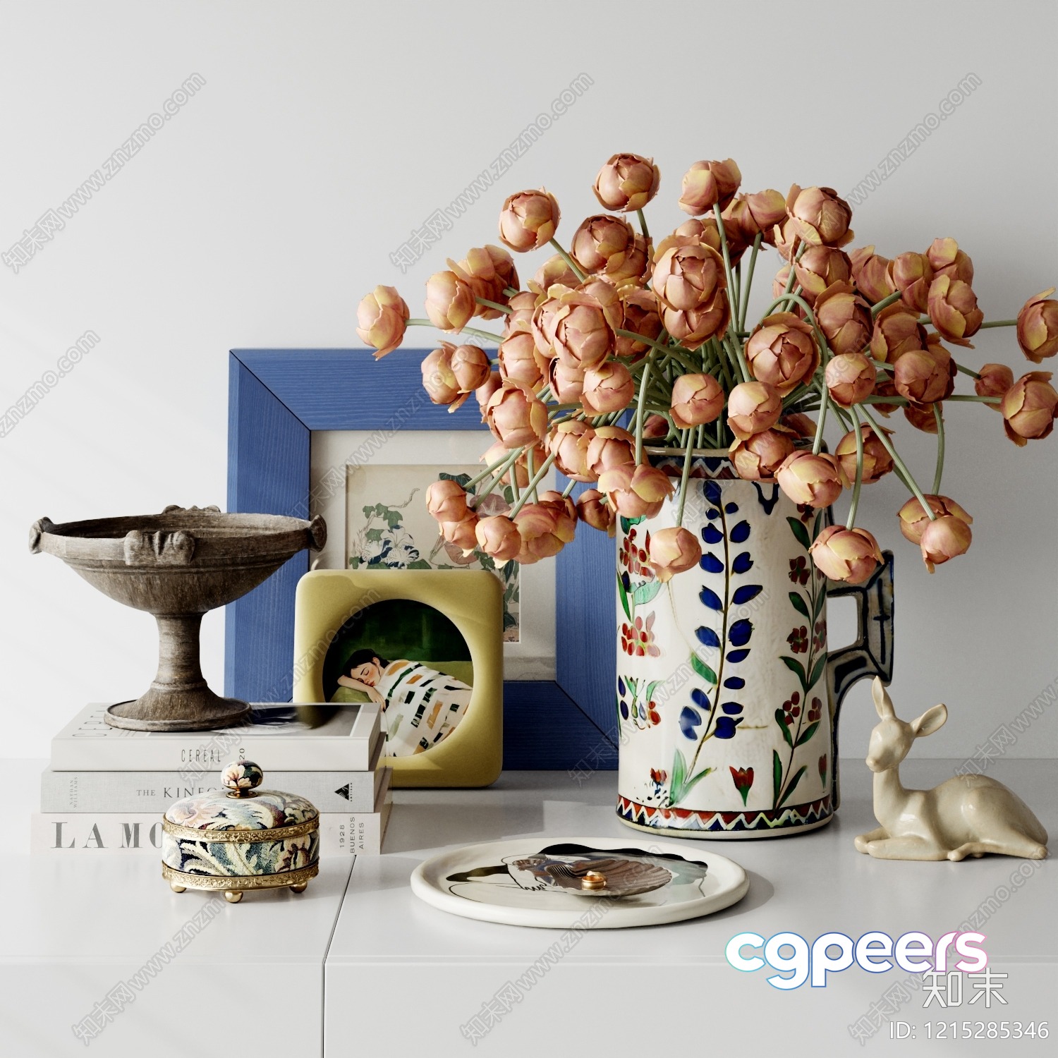 A Vase Of Flowers 3D Model - 9908 - VRAY Render A Vase Of Flowers 3D Model - 9908 - VRAY Render
