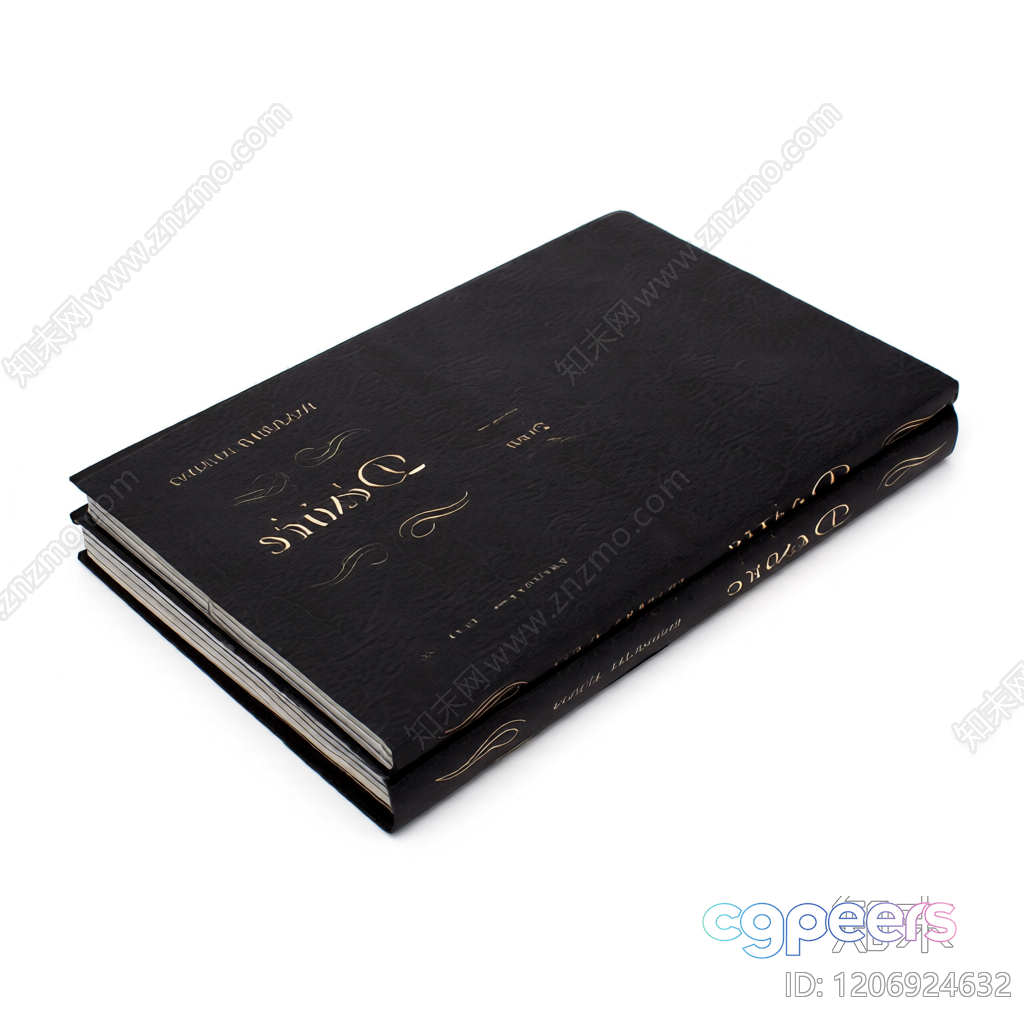 The Single Main Subject Is A Book With A Black Cover 3D Model - 1674 - VRAY Render