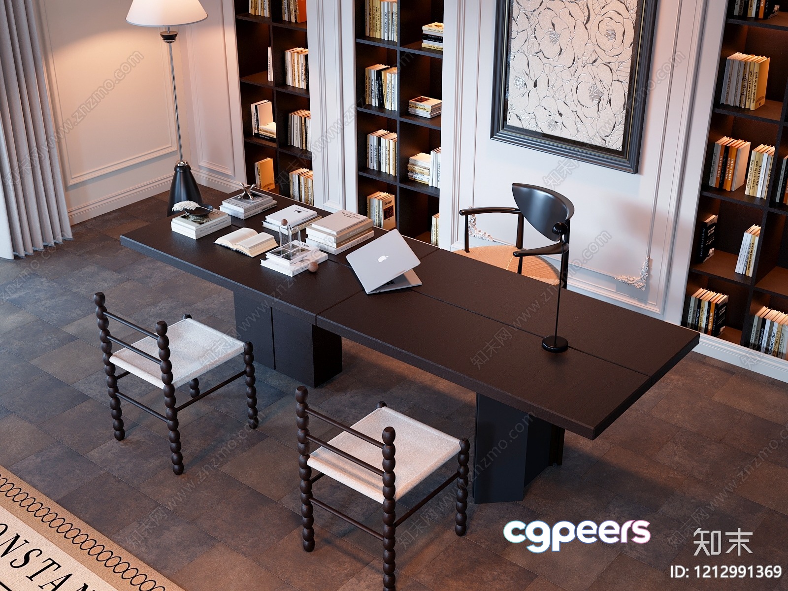 A Modern Office Room 3D Model - 4444 - VRAY Render