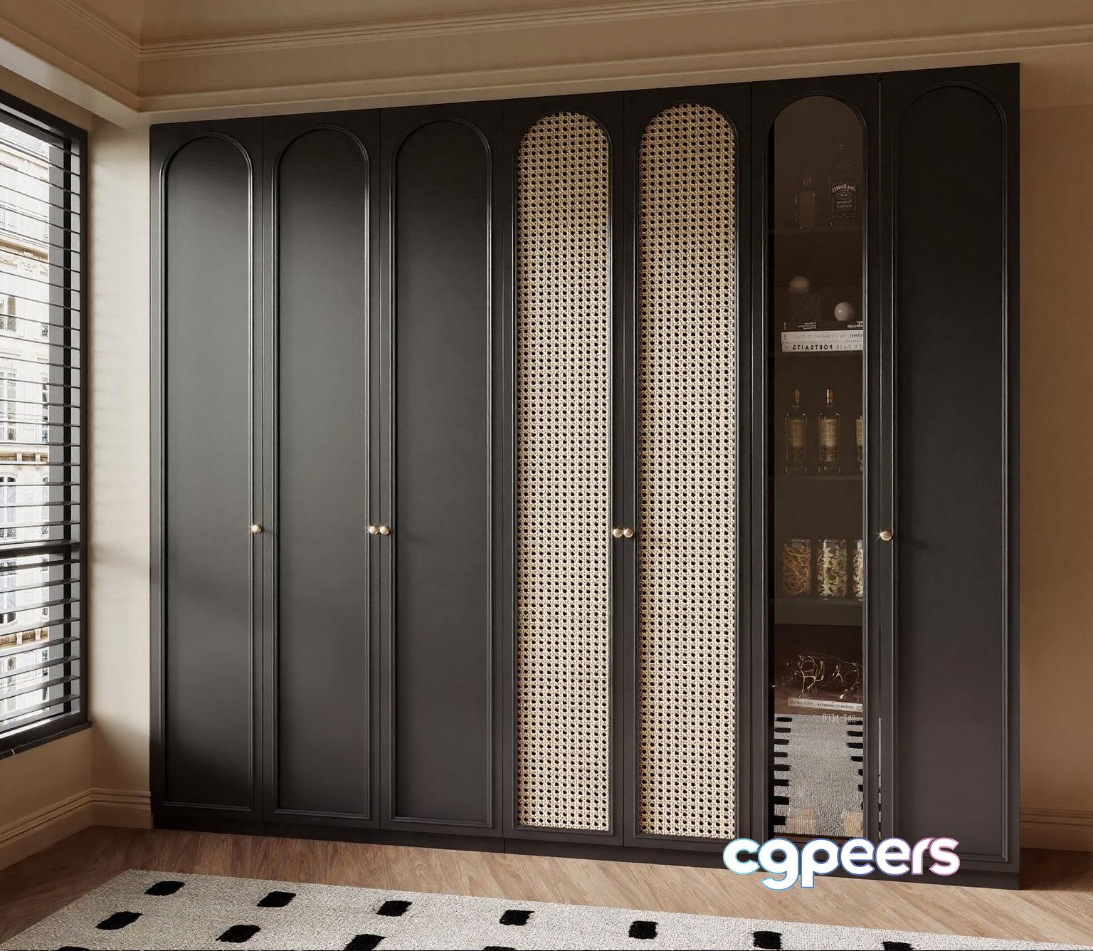 Dark Grey Cabinet 3D Model - 19049 - VRAY Render Dark Grey Cabinet 3D Model - 19049 - VRAY Render