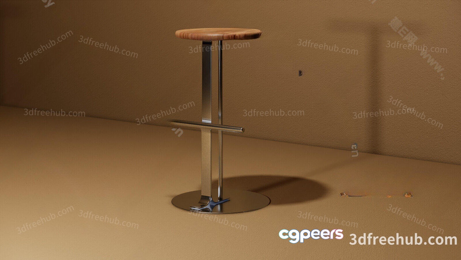 Modern Bar Stool 3D Model - 22925 - VRAY Render