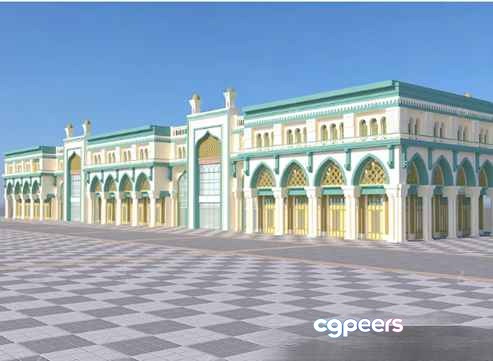 Arched Building 3D Model - 7684 - VRAY Render