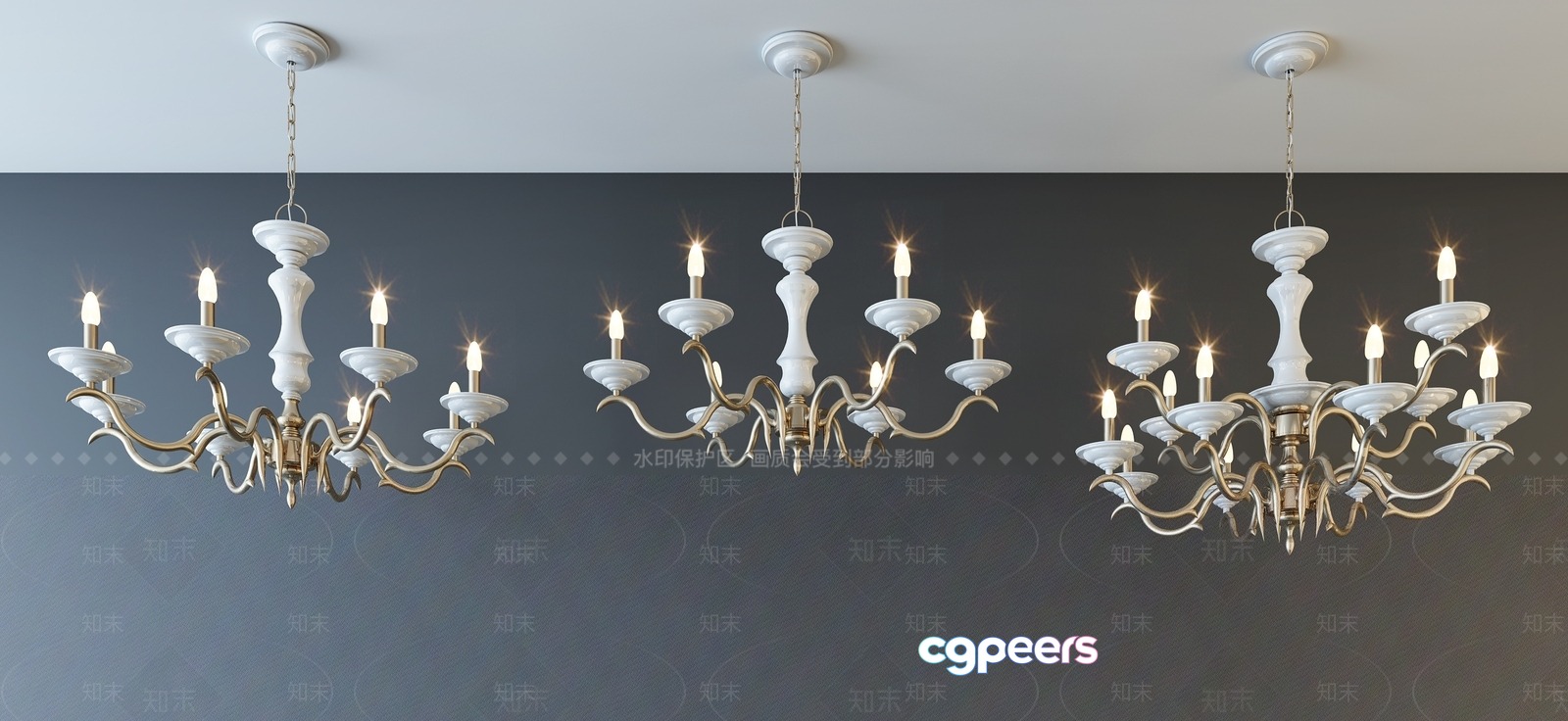 Gold Light Fixture 3D Model - 13789 - VRAY Render Gold Light Fixture 3D Model - 13789 - VRAY Render