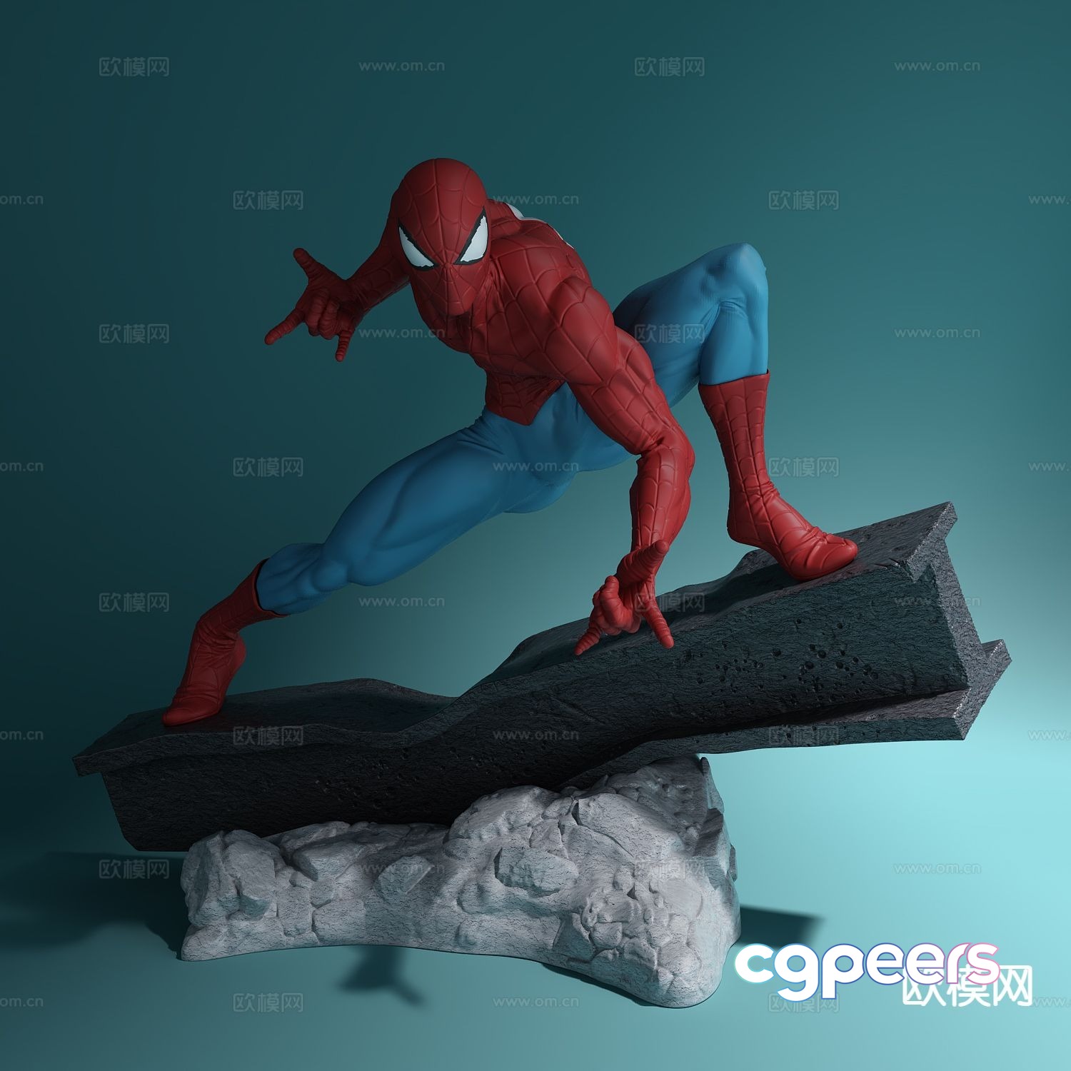 A Spiderman Figurine 3D Model - 9797 - VRAY Render A Spiderman Figurine 3D Model - 9797 - VRAY Render
