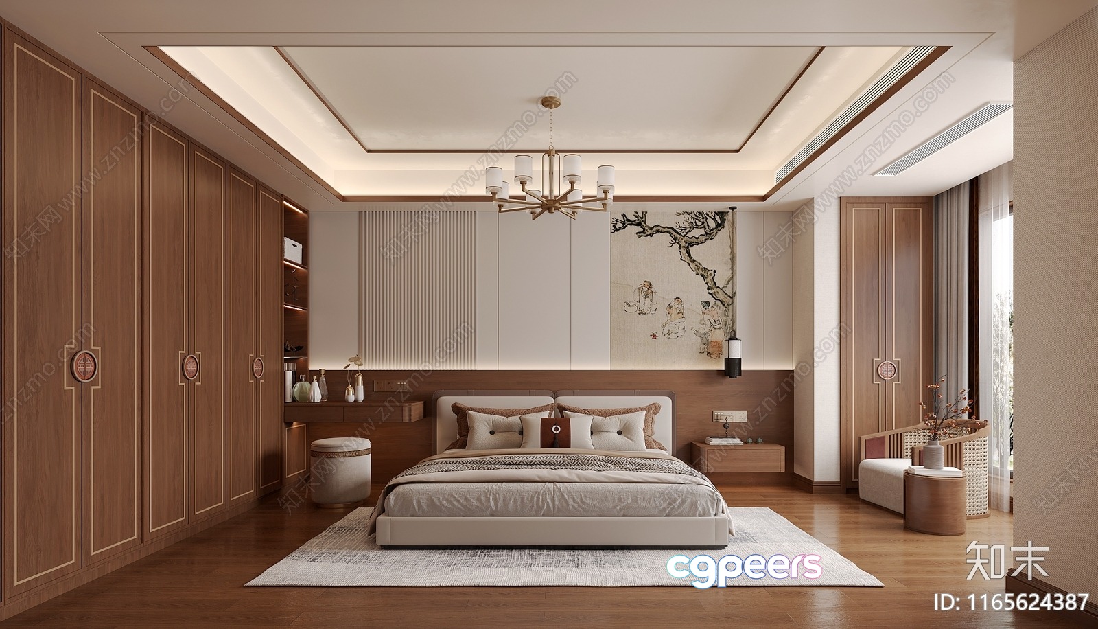 Cozy Modern Bedroom 3D Model - 6060 - VRAY Render Cozy Modern Bedroom 3D Model - 6060 - VRAY Render