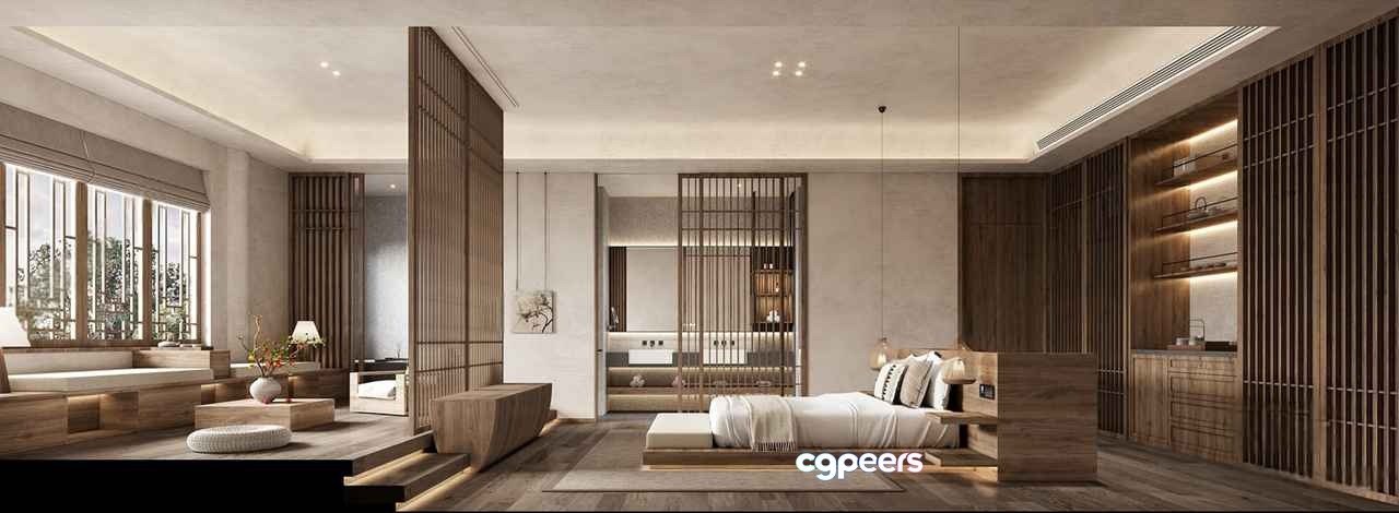 Modern Bedroom Suite 3D Model - 9708 - VRAY Render Modern Bedroom Suite 3D Model - 9708 - VRAY Render