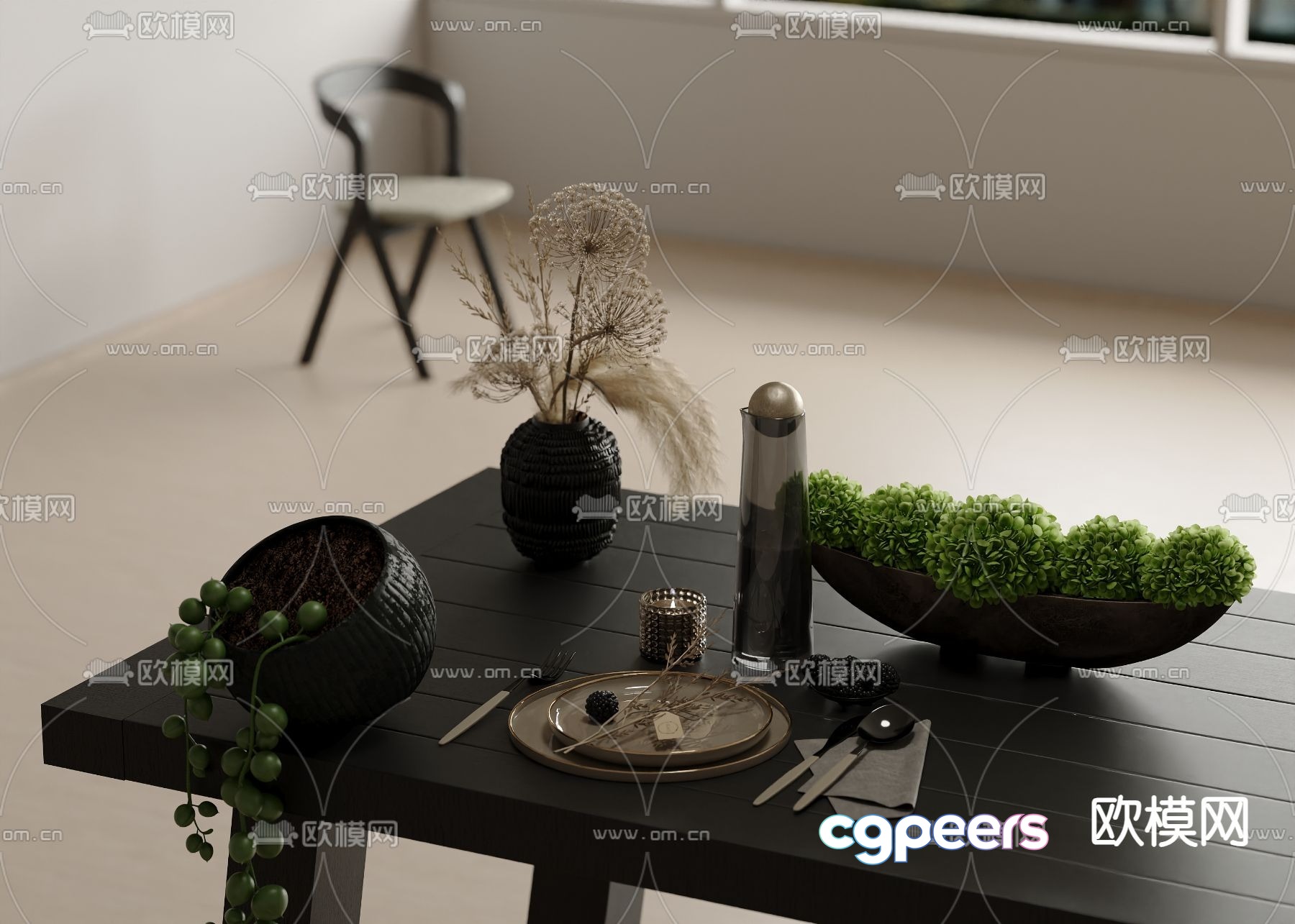 Modern Home Decor 3D Model - 8830 - VRAY Render Modern Home Decor 3D Model - 8830 - VRAY Render