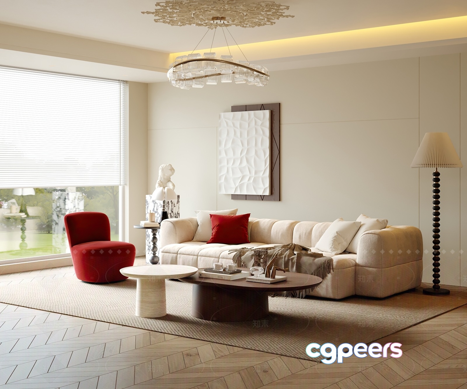 Modern Living Room 3D Model - 3237 - VRAY Render Modern Living Room 3D Model - 3237 - VRAY Render