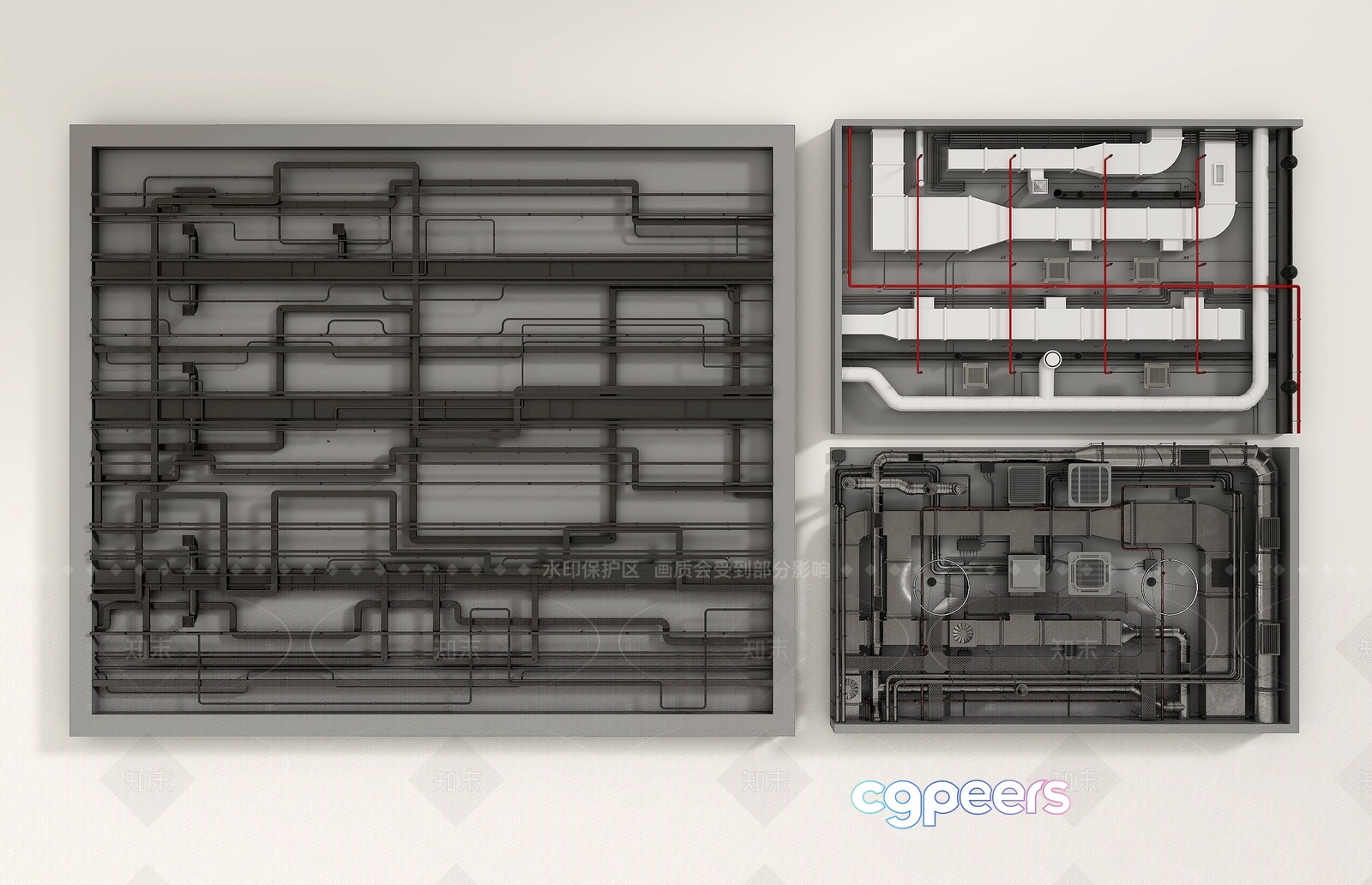 Industrial Piping System 3D Model - 12782 - VRAY Render Industrial Piping System 3D Model - 12782 - VRAY Render