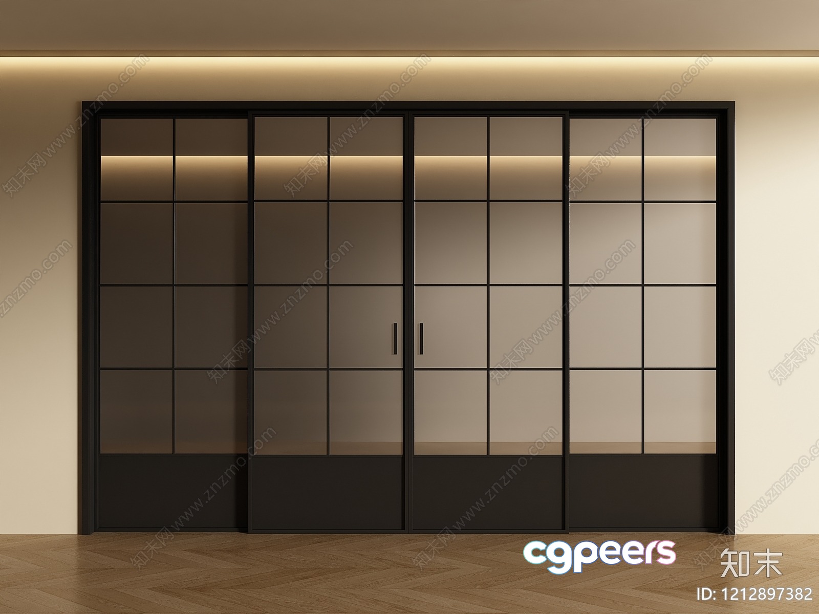 Modern Sliding Door 3D Model - 5839 - VRAY Render