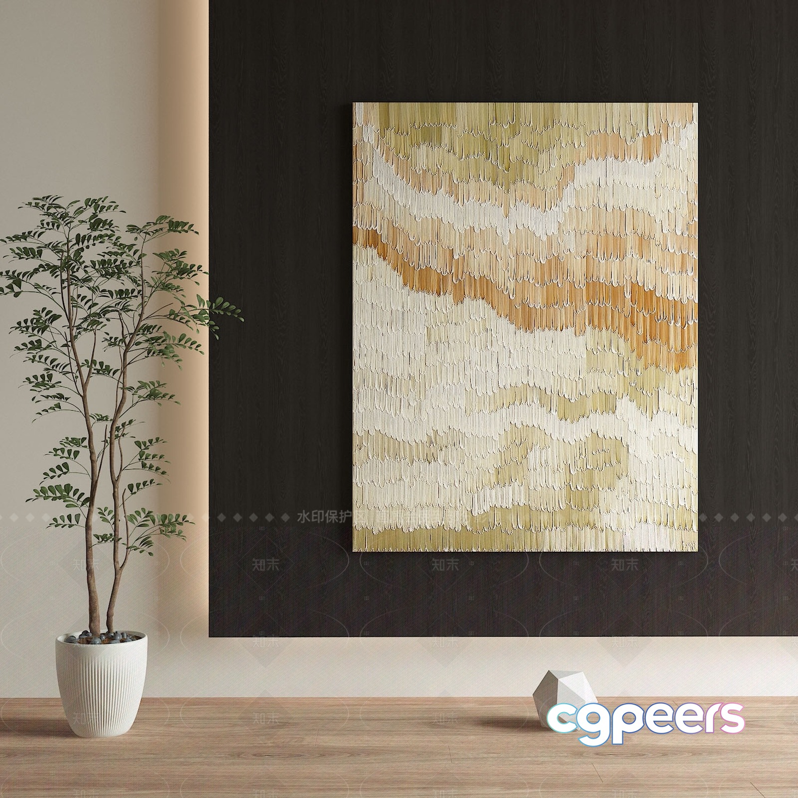 Modern Art Piece 3D Model - 1079 - VRAY Render