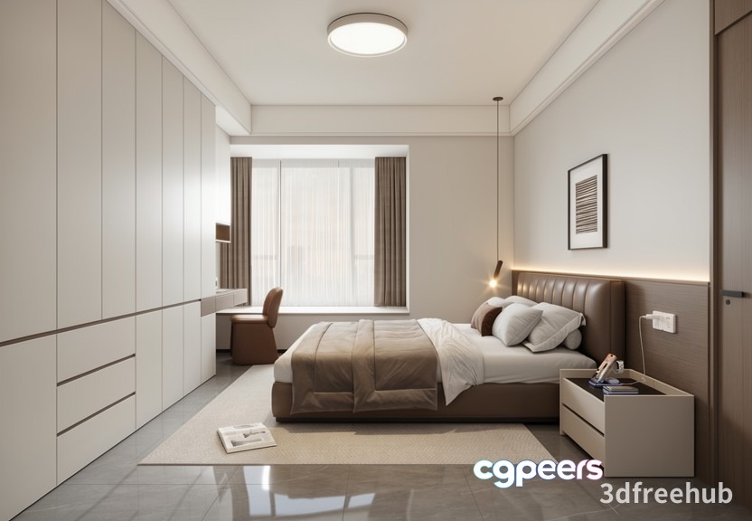 Cozy Bedroom 3D Model - 21324 - VRAY Render
