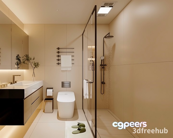 Modern Bathroom 3D Model - 23547 - VRAY Render Modern Bathroom 3D Model - 23547 - VRAY Render
