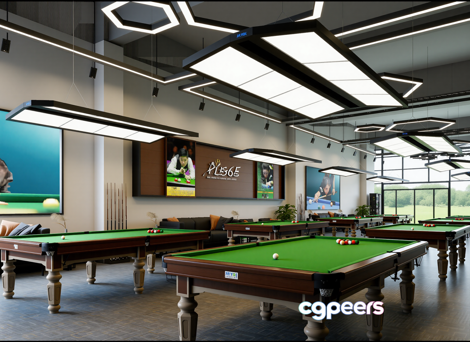 A Pool Table 3D Model - 17215 - VRAY Render