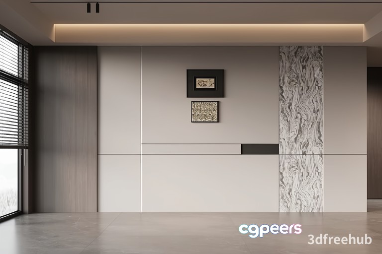 Modern Minimalist Wall 3D Model - 19864 - VRAY Render Modern Minimalist Wall 3D Model - 19864 - VRAY Render