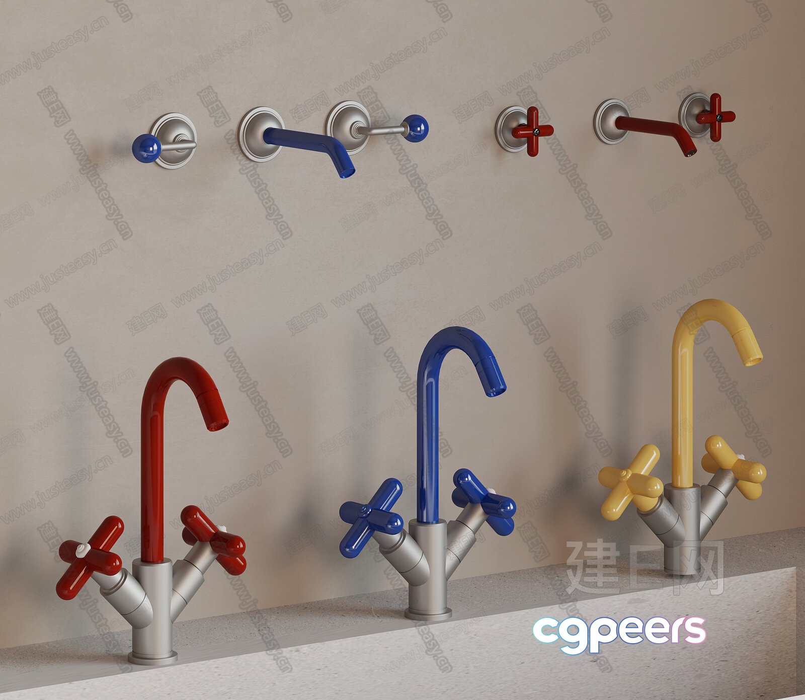 Modern Faucet Fixtures 3D Model - 12696 - VRAY Render Modern Faucet Fixtures 3D Model - 12696 - VRAY Render