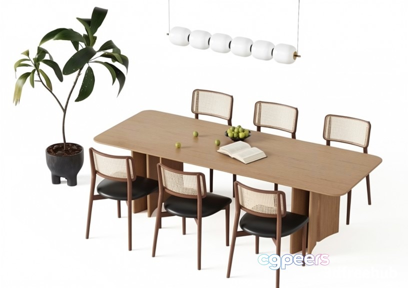 Modern Dining Room 3D Model - 4671 - VRAY Render Modern Dining Room 3D Model - 4671 - VRAY Render