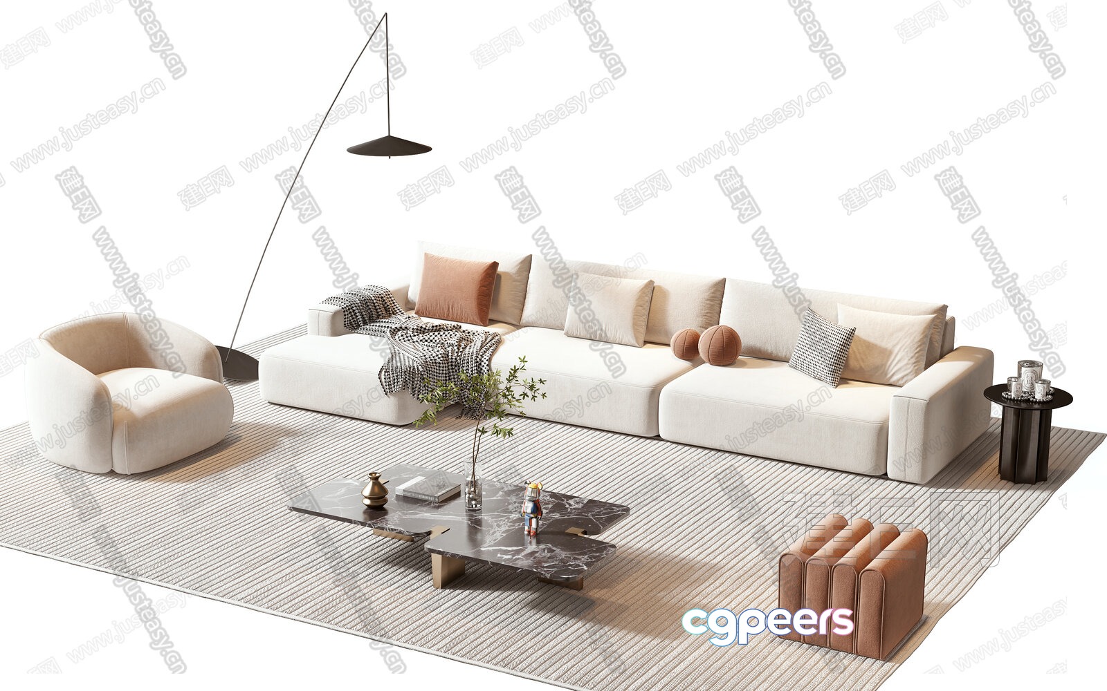Modern Living Room 3D Model - 17881 - VRAY Render Modern Living Room 3D Model - 17881 - VRAY Render