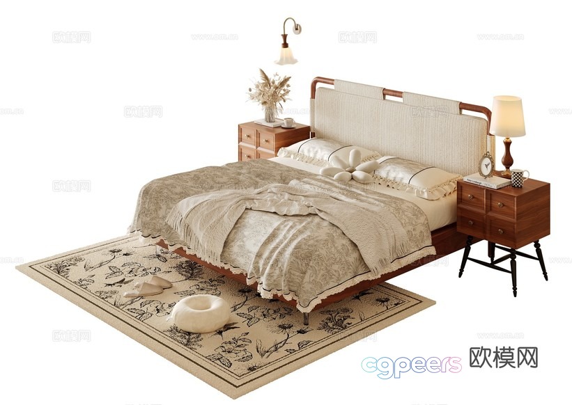 Cozy Bedroom 3D Model - 12620 - CORONA Render