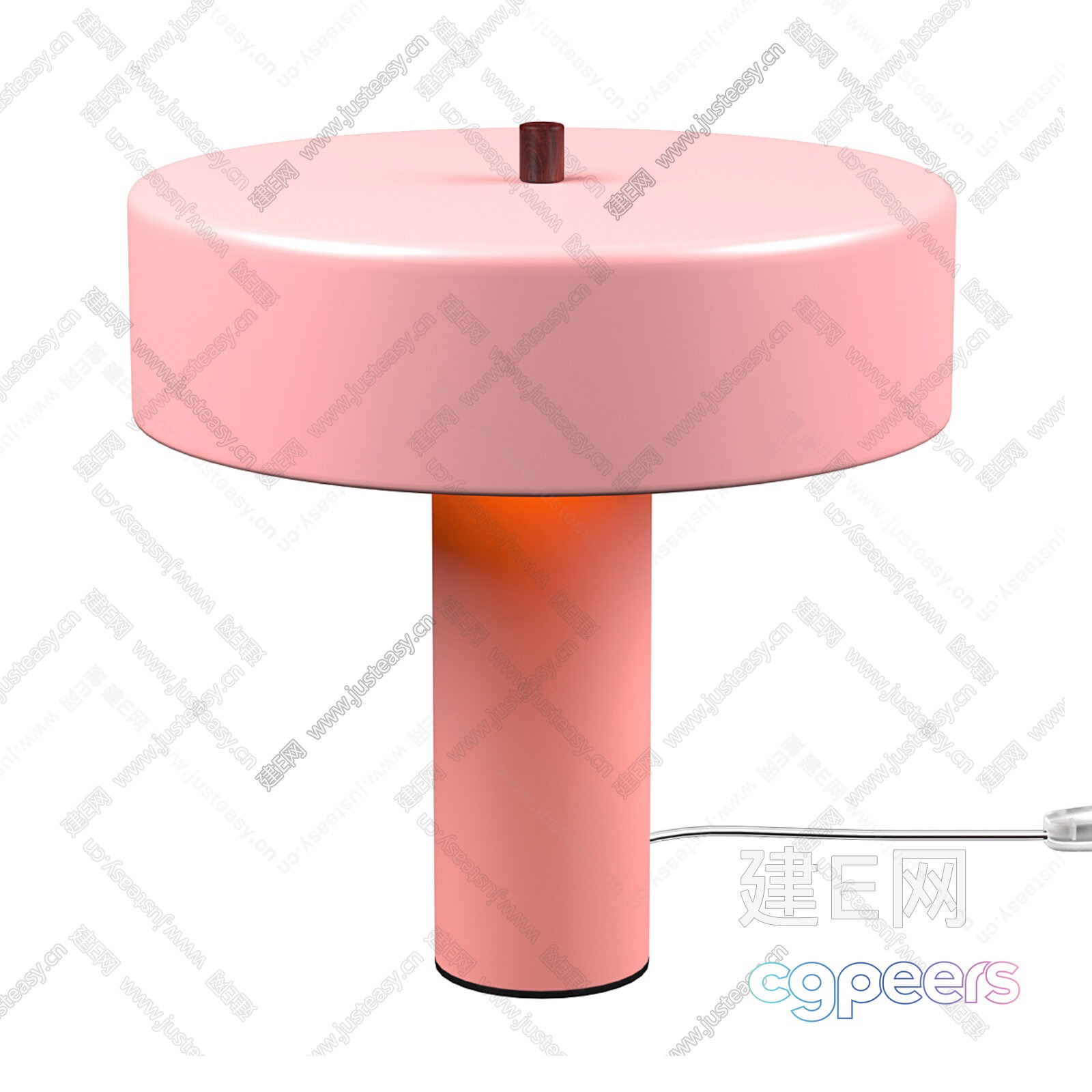 A Pink Lamp With A Round Base And A Cylindrical Neck 3D Model - 12428 - VRAY Render A Pink Lamp With A Round Base And A Cylindrical Neck 3D Model - 12428 - VRAY Render