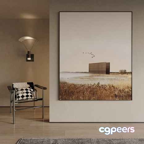 Modern Living Room 3D Model - 13170 - CORONA Render
