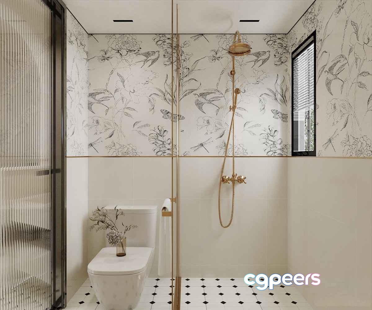 Gold Shower Head 3D Model - 6243 - CORONA Render