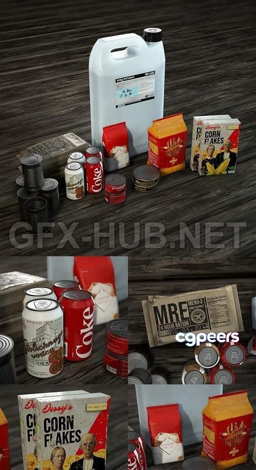 3D Game Assets - Food Supplies Pack 3D Game Assets - Food Supplies Pack