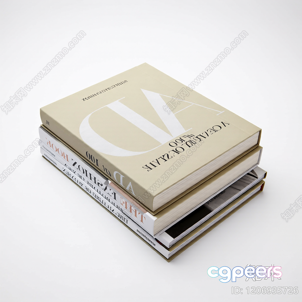 A Stack Of Books 3D Model - 9258 - VRAY Render A Stack Of Books 3D Model - 9258 - VRAY Render