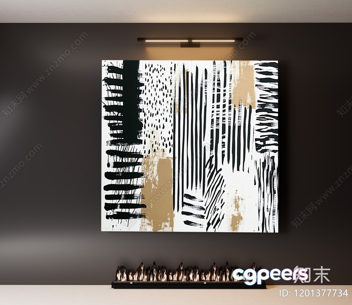 Abstract Artwork 3D Model - 15945 - VRAY Render