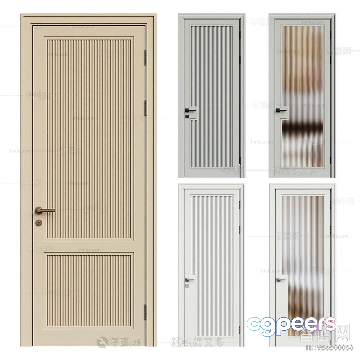 Interior Doors 3D Model - 4080 - VRAY Render Interior Doors 3D Model - 4080 - VRAY Render